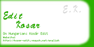 edit kosar business card