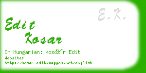 edit kosar business card